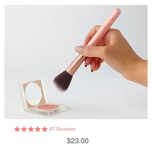 NEW LUXIE 514 BLUSH Makeup Brush ROSE GOLD SYNTHETIC Vegan Cruelty Free - Picture 7 of 7